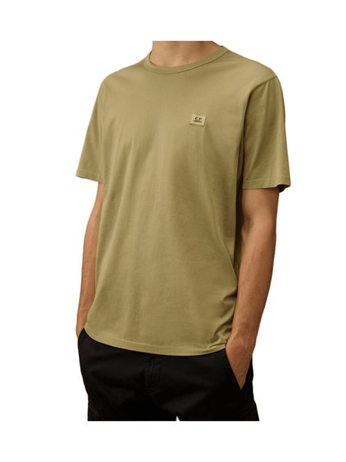 MERCERIZED JERSEY GASATO SHORT SLEEVE PATCH T-SHIRT C.P. COMPANY | TS113A006374G610